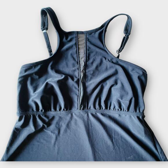 MagicSuit Don't Mesh with Me Colleen Mesh Wire-Free Tankini Top Black Solid 12 - Picture 5 of 12
